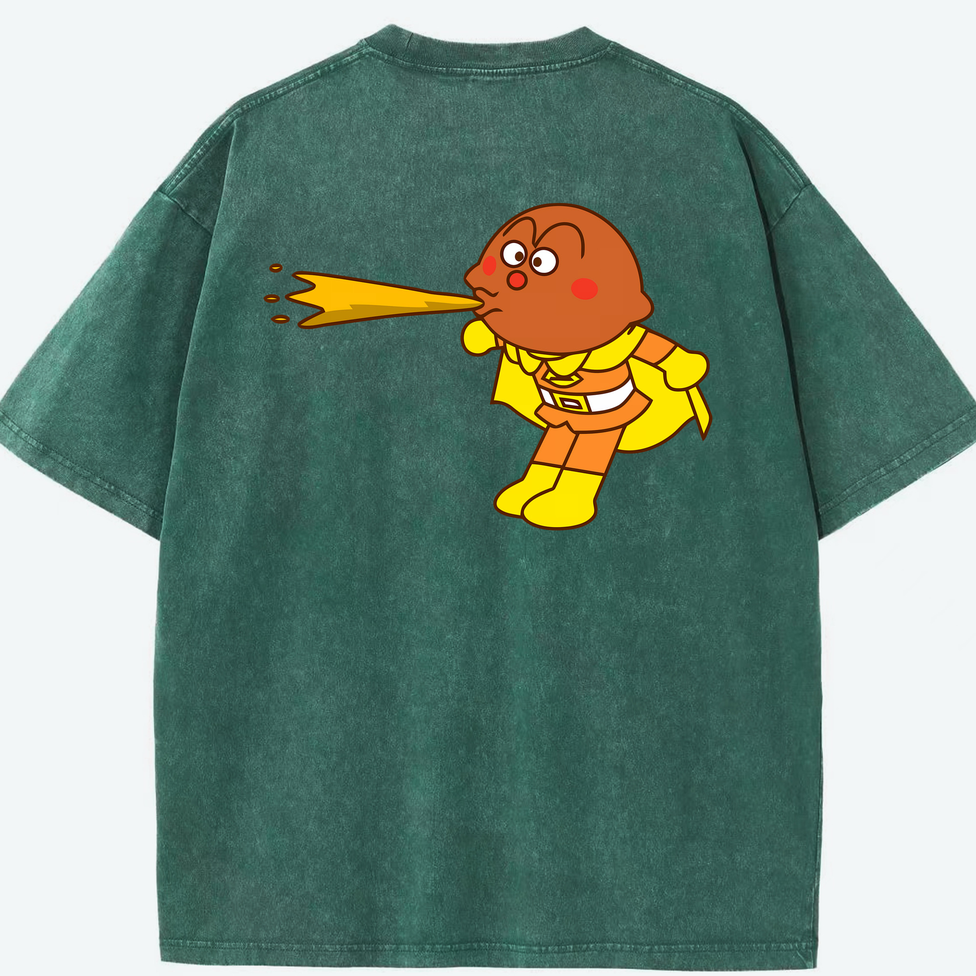 （画像用） アンパンマン Anpanman 綿100% ヴィンテージ風 半袖Tシャツ（背面プリント）